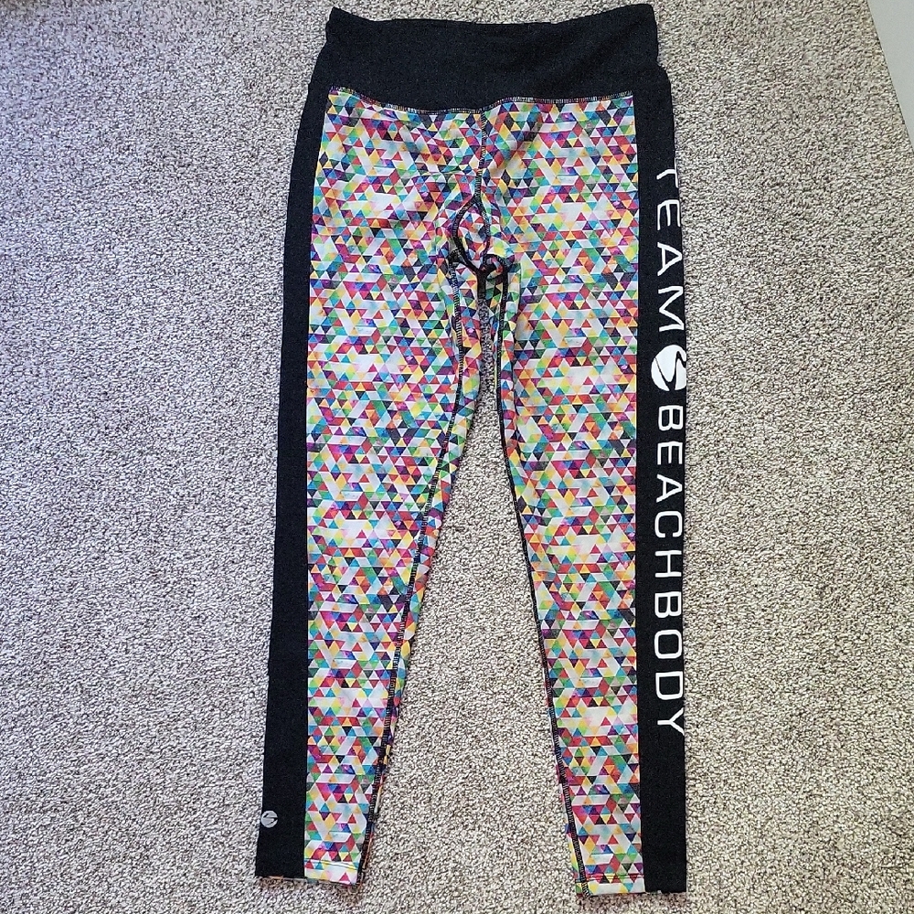 Beachbody Coach Womens Colorful Full Length Athletic Leggings